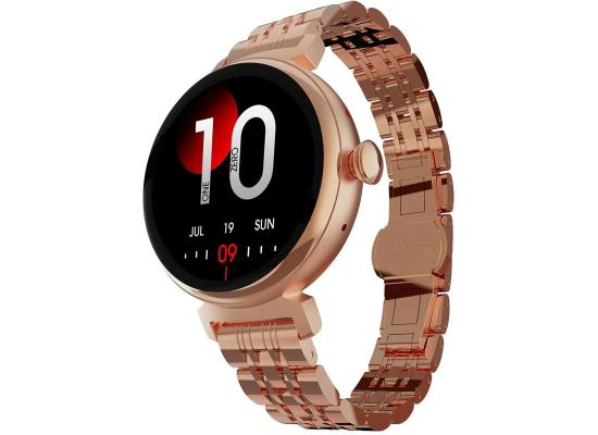 HiFuture Aura Woman Bluetooth Smart Watch, 1.04″ AMOLED Display, IP68 Waterproof, up to 7 days daily use, Heart rate & Sleep Monitoring - Rose Gold